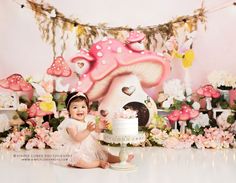 Villa Rica Baby Photographer | Pink Fairy First Birthday Milestone