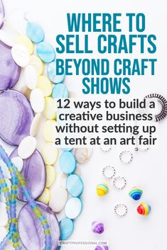 the words where to sell crafts beyond craft shows on top of an art fair poster