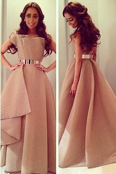 Prom Gowns Elegant, Arabic Party, Princess Prom Dresses, Evening Party Dresses, Designer Evening Dresses, Ball Gowns Evening, A Line Prom Dresses, Satin Prom Dress, Metal Belt