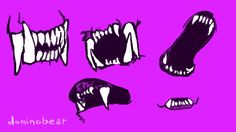 three different types of teeth on a purple background with the words dimondest written below them