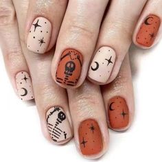 FREE SHIPPING ON ORDERS $9.95+ Buy 3 Get 1 More Free CODE: 4YOU Buy 5 Get 5 More Free CODE: 5FREE Whimsical Nails, Character Nails, Black Halloween Nails, Cartoon Nails, Nail Art Halloween, Witchy Nails, Cute Halloween Nails, Short Square Nails, Minimal Nails