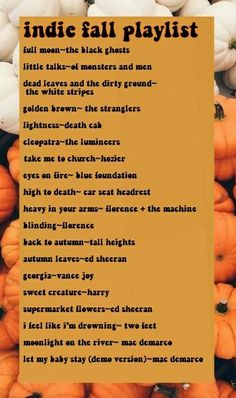 Indie Halloween Playlist, Fall Playlist Ideas, Fall Playlist Songs, Fall Songs Playlist, Indie Songs Playlists, Autumn Playlist Names, Creative Playlist Names, Fall Playlist Names