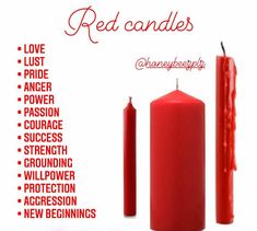 a red candle with the words red candles