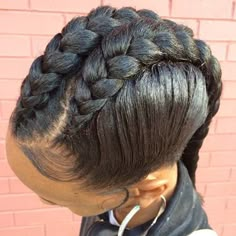 two goddess braids hairstyle Two Goddess Braids, Goddess Braid Styles, Goddess Braid, Hair Braid Designs, Hair Colorful, Goddess Braids Hairstyles, Hair Afro