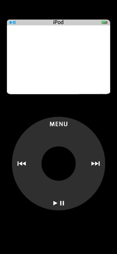 an ipod is shown with the menu on it