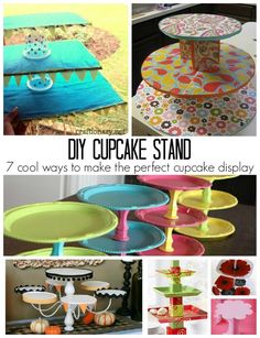 diy cupcake stand with instructions to make it