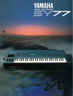 the yamaha music synthesizer is shown in this advertisement