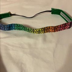 Rainbow Peace Sign Sweaty Band. Green On Inside. Brand New. Never Worn. From A Pet And Smoke Free Home. Rainbow Peace, Peace Sign, Hair Accessories, Women Accessories, Rainbow, Brand New, Green, Women Shopping, Color