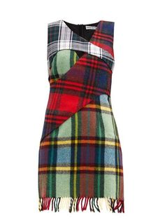 Rave Review, Tartan Fashion, Wool Blankets, Green Mini Dress, Style Savvy, Wool Dress, Tartan Plaid, Upcycle Clothes, Fashion Brands