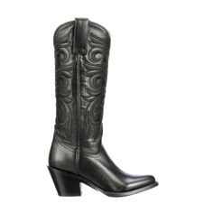 Laurelie - Lucchese Black Cowboy Boots Outfit, Leather Shoe Care, Lucchese Boots, Black Cowboy Boots, Handcrafted Boots, Handmade Boot, Girl Things, Wide Boots, Cowgirl Style