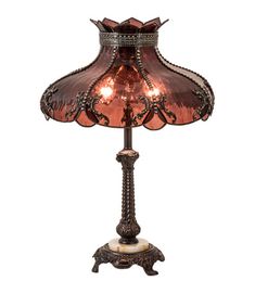 Meyda Tiffany - 240466 - Two Light Table Lamp - Elizabeth - Craftsman Brown Glass Lighting Design, Art Glass Lighting, Funky Lamps, Glass Lamps, Fire Glass, House Room, Dream House Decor