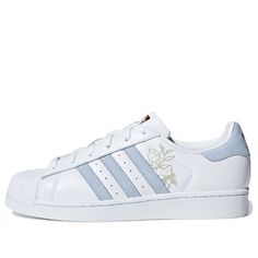 Adidas Sneakers With Three Stripes Branding, White Three Stripes Sneakers, White Adidas Sneakers For Spring, White Three Stripes Sneakers For Spring, White Periwinkle, Adidas Superstar Women, Metallic Sneakers, Adidas Womens, Cloud White