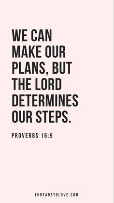 a quote that says we can make our plans, but the lord determines our steps