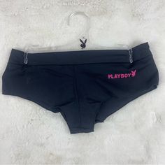 Nwt Vintage Playboy Black Boy-Short Panties Multiple Sizes Available Black With Pink Detailing Color 'Playboy' With Playboy Logo On Front Cheeky Boy Shorts New With Tags In Great Condition! Playboy Logo, 2000s Clothing, Victoria Secret Pink Bras, Black Boy, Hair Life, Pink Bra, Black Boys, 2000s Fashion, Teen Fashion Outfits