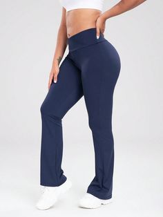 Product type: Yoga pants, casual pants, Leggings, Wide Leg Pants.
Material: 92% Polyester, 8% Spandex
Closure type: V Crossover Waist, Elastic Waist
Features: moisture wicking, stretch fabric, not tight, bringing good comfort.

[UNIQUE DESIGN ]- Flare Leg and Cross-Waist design.Flare Leg allow you to move without restriction, effectively helps hide the defects of the calf, and creates the contour and slender appearance of the popular line.Crossover design which perfectly reveals the navel, and i Leggings Wide Leg, Leggings Wide, Bootleg Pants, Jazz Pants, Belt Design, Running Pants, Bell Bottom Pants, Flare Leggings, Pants Casual