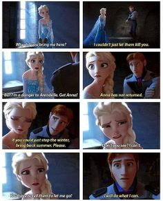 frozen princesses are talking to each other