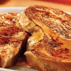 grilled french toast on a white plate