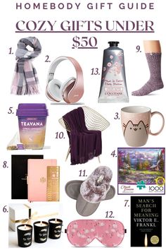 the ultimate gift guide for cozy girls under $ 50 includes mugs, eye masks and more