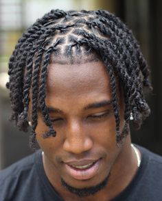 Types Of Dreads Men, Twisted Braids Men, Retwist Styles For Short Locs Men, Mens Hairstyles Black Men, Beard Styles For Men Black, Black Men Locs Style, Short Locs Hairstyles Men