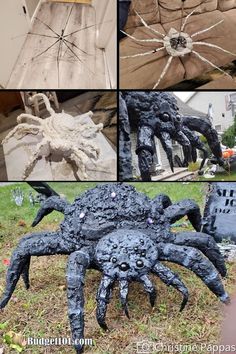 Creepy Halloween Spider made out of a broken umbrella Broken Umbrella, Creepy Halloween Props, Spider Decor, Scary Halloween Decorations Outdoor, Creepy Spider, Halloween Props Diy, Creepy Halloween Decorations, Halloween Decorations Diy Outdoor, Adornos Halloween