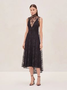 Meet the Rhiane Lace Midi Dress—a blend of elegance and edge that's designed to turn heads. This piece is all about versatility. Wear it with the slip for a more classic, refined look, or without if you're feeling daring. The intricate lace detailing adds a touch of romance, while the sheer fabric keeps things modern a Sheer Slip Dress, Fringe Skirt, Midi Cocktail Dress, Lace Midi, Black Maxi, Sheer Fabric, Lace Midi Dress, Winter 2024, Sheer Fabrics