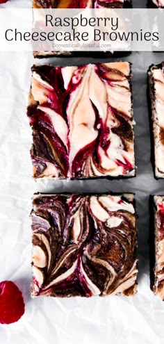 raspberry cheesecake brownies with chocolate swirl