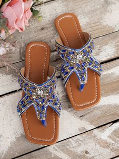 Add a touch of sparkle to your summer outfit with these stunning Radiant Rhinestone Party Sandals. Featuring colorful embellishments, these sandals are perfect for any party or event. Stay comfortable and fashionable all night long! Color : Multicolor Style : Glamorous Pattern Type : Plain Toe : Open Toe Details : Rhinestone Size Fit : True To Size Upper Material : PU Leather Lining Material : PU Leather Insole Material : PU Leather Outsole Material : Rubber Rhinestone Party, Summer Color, Summer Colors, Sandals Summer, Summer Outfit, Open Toe, Pu Leather, Embellishments, Summer Outfits