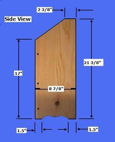 the side view of a wooden door frame with measurements for each section and widths