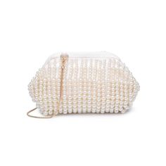 Pearl beaded clutch handbag. ALL ACCESSORIES ARE FINAL SALE Evening Handheld Beaded Clutch, Evening Beaded Clutch, Chic Beaded Handheld Clutch, Evening Crossbody Bag With Pearl Handle, Event Clutch Shoulder Bag With Pearl Handle, Formal Handheld Beaded Clutch, Formal Beaded Handheld Clutch, Pouch Evening Bag With Pearl Handle For Events, Evening Pouch Bag With Pearl Handle