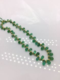 Natural Emerald Drops / Teardrops Zambian Emerald Gemstone Size = 4x3 to 7x4 mm Weight = 11 cts Approx gemstones jewelry by Prismatic Gems We even do Custom order, Please write us a message or email us on info@gemprism.com Gold Emerald Necklace With Rondelle Gemstone Beads, Gold Emerald Necklace With Gemstone Beads, Gold Emerald Rondelle Necklace, Green Briolette Gemstones For Jewelry Making, Aqua Pendant, Emerald Gem, Bangles Jewelry Designs, Zambian Emerald, Gemstones Jewelry