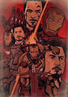 the avengers movie poster with iron man and other characters