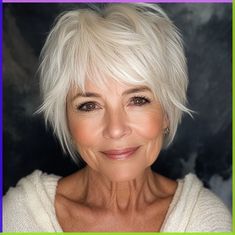 Blonde Hairstyles For Women Over 50, Short White Hair With Bangs, Short Straight Shag Haircut, 70 Year Old Hairstyles, 60 Year Old Hairstyles Short, Back Of Pixie Haircut, Short Blonde Hair Pixie, Short Pixie Bobs, Hairstyles For Over 70 Year Old Women