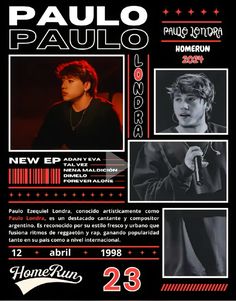 an advertisement for the new album called paulo