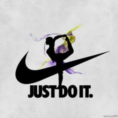 the nike logo has been changed to look like a woman holding a tennis racquet