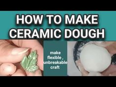 how to make ceramic dough with fake leaves