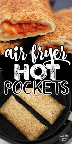 air fryer hot pockets with text overlay