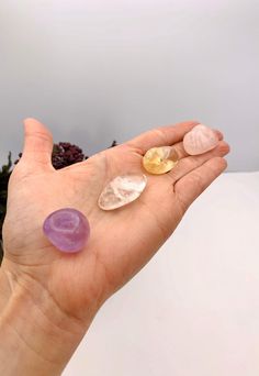 Tumbled Polished Crystal Set for Relaxation. All natural gemstones not all are the same size or shape. This listing is for one crystal set. You will receive a canvas bag and the 4 (four) gemstones listed below: 1. Amethyst- Sahaswara (Crown) & Ajna (Third Eye) Chakras 2. Citrine: Base, Sacral, Solar Plexus Chakras 3. Clear Quartz- All Chakras 4. Rose Quartz- Anahata (Heart) Chakra Handmade Spiritual Tumbled Crystals, Tumbled Natural Stones Gemstones For Healing, Handmade Tumbled Crystals For Healing, Selenite Crystal Wands, Amethyst Chakra, Crystal Wind Chimes, Amethyst Cathedral, Geode Necklace, Gemstone List