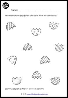 an easter themed worksheet for kids to learn how to draw and color eggs