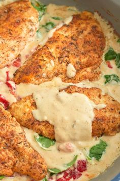 This Cream Chicken Recipe features tender chicken, savory sun-dried tomatoes, and fresh spinach smothered in a rich, seasoned cream sauce. Our easy take on the Italian classic, Marry Me Chicken dish, it’s a one-skillet dish that’s ready in 30 minutes! Marry Me Chicken Recipes, Cream Chicken Recipes, Marry Me Chicken Recipe, Food Dolls, Creamy Chicken Recipes, Cream Chicken, Marry Me Chicken, Favorite Side Dish, Juicy Chicken