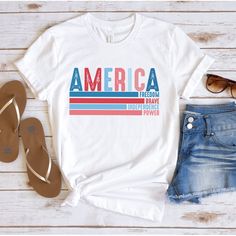 4th of July Shirt, America Shirt, July 4th T-Shirt, Fourth of july shirt, Freedom TShirt, Independence day shirt, patriotic shirt How to Order?  1-Choose your t-shirt color, 2- Choose your size, 3- Select the quantity, 4- Click Add to Cart.  Production and shipping: * 100% airlume combed and ring-spun cotton, 32 singles 4.2 oz. * Solid colors are %100 cotton * Heathers are %52 cotton %48 polyester * Athletic Heather is combed and ring-spun cotton, 10% polyester * Seamless collar * Heat transfer American Flag T-shirt For 4th Of July, Summer Americana T-shirt With Relaxed Fit, Summer Americana Relaxed Fit T-shirt, Patriotic American Flag Print T-shirt For Summer, Summer Americana Style Relaxed Fit T-shirt, Summer Americana Pre-shrunk T-shirt, American Style T-shirt Made In Usa For Summer, Summer Americana Style Pre-shrunk T-shirt, Americana Style Pre-shrunk Summer T-shirt