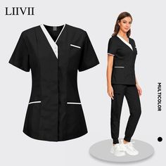 New Medical Surgical Clothes Doctor Uniforms Beauty Salon Pharmacy Workwear Hospital Scrubs Top Dentistry Overalls Nurse Uniform - AliExpress Cleaning Uniform Ideas, Work Uniform Ideas, Pharmacy Uniform, Scrubs Uniform Cute, Hospital Clothes, Cleaning Uniform, Hospital Uniforms, Nurse Clothes