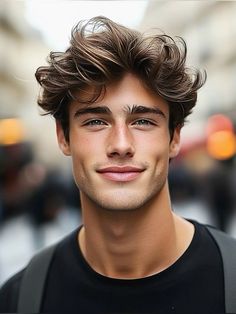 Mens Haircut Shaved Sides, Brown Hair Men, Hair Man, Mens Haircut, Cool Hairstyles For Men, Winter Floral, Head Shots, Shaved Sides, Floral Display