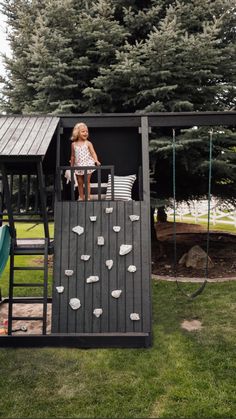 Painted Playset, Fun Backyard Ideas, Playhouse Inspiration, Playsets For Kids, Play Grounds, Wedding Ideas Outdoor, Modern Playground, Brunch Aesthetic