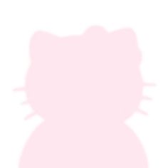 an image of a pink hello kitty silhouette on a white background with the word hello kitty written below it