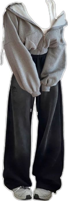 Dressy Outfit, Baggy Sweatpants, Dressy Outfits, Vintage Casual, Say Something, Cropped Hoodie, Hoodie Fashion, Zip Ups, Sweatpants