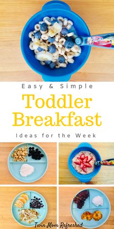 toddler breakfast ideas for the week