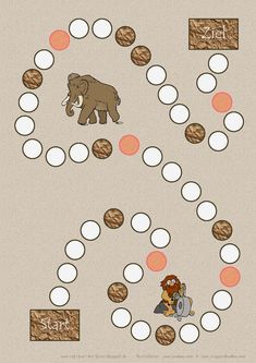 an elephant and other animals are shown in the game, which is designed to look like circles