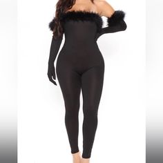 Brand New Size : L Jumpsuit & 2 Piece Gloves Black Stretch Jumpsuits And Rompers For Costume Party, Black Stretch Jumpsuit For Costume Party, Black Winter Party Bodysuit, Black Jumpsuits And Rompers For Club In Winter, Black Winter Club Jumpsuits And Rompers, Winter Solid Jumpsuits And Rompers For Night Out, Black Winter Jumpsuits And Rompers For Night Out, Fitted Jumpsuits And Rompers For Winter Night Out, Fitted Jumpsuits And Rompers For Night Out In Winter