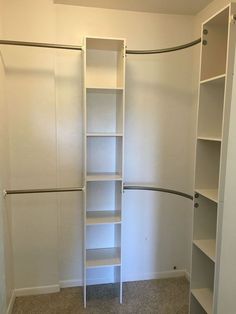 the closet is empty and ready to be put into place for someone to use it