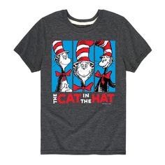 He'll love his look while wearing this boys' Dr. Seuss The Cat in the Hat Cat In The Hat Graphic Tee. FEATURES Crewneck Short sleevesFABRIC & CARE Solid colors: cotton; Heather colors: cotton, polyester Machine wash Imported Size: Small. Color: Heather Gray. Gender: male. Age Group: kids. The Cat In The Hat, Cat In The Hat, Dr Seuss, Heather Gray, Heathers, Love Him, Heather Grey, Solid Colors, Graphic Tee